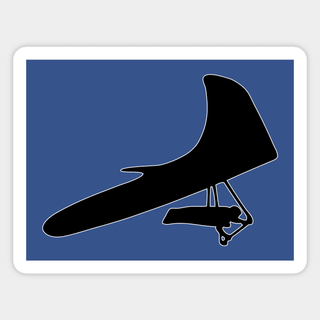 delta Hang gliding Magnet by Huggy Mauve